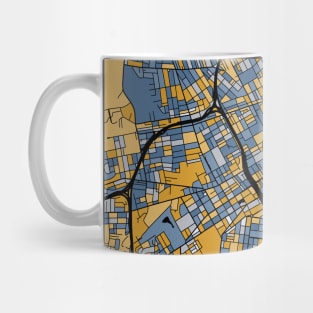 Nashville Map Pattern in Blue & Gold Mug